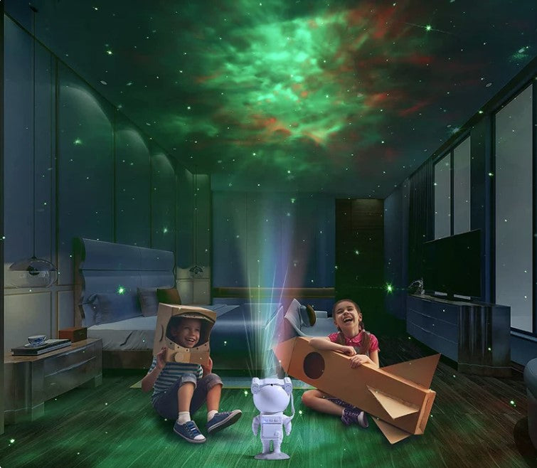 Projetor Astronauta de Galáxia SpaceVision - Luz Noturna Incrível