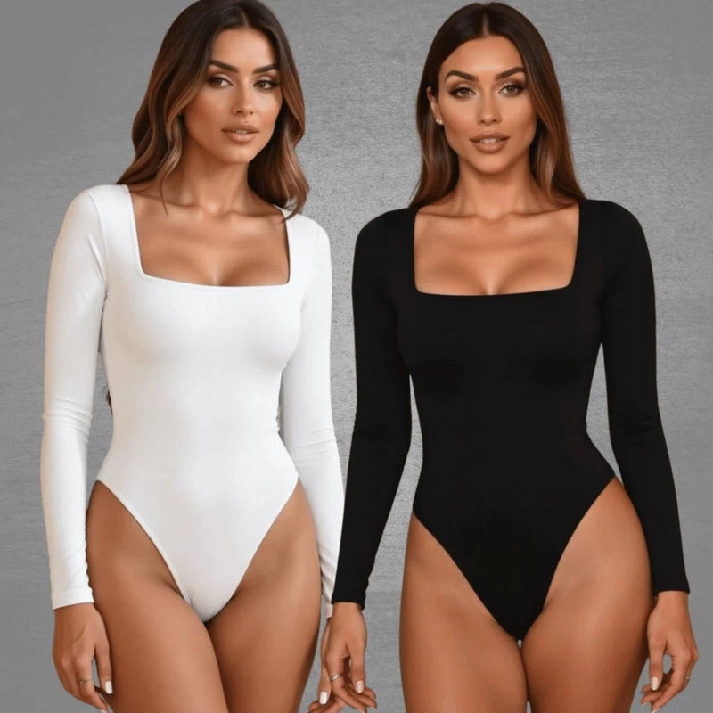 Kit com 2 Bodys Femininos Manga Longa