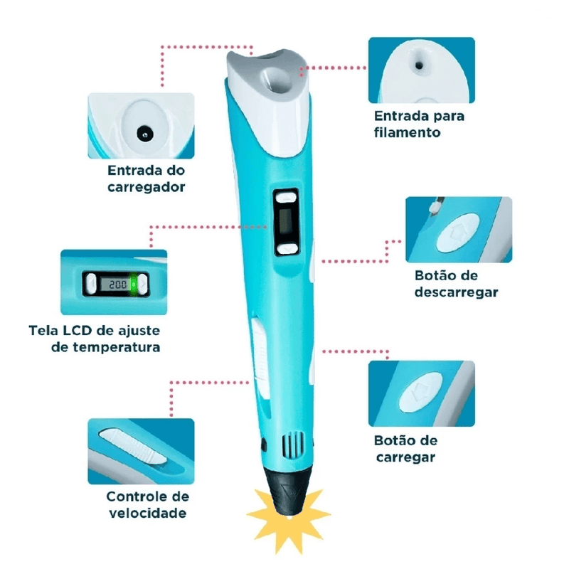 Caneta Impressora 3D - Loja Confia